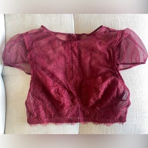 Victoria’s Secret cropped lace blouse